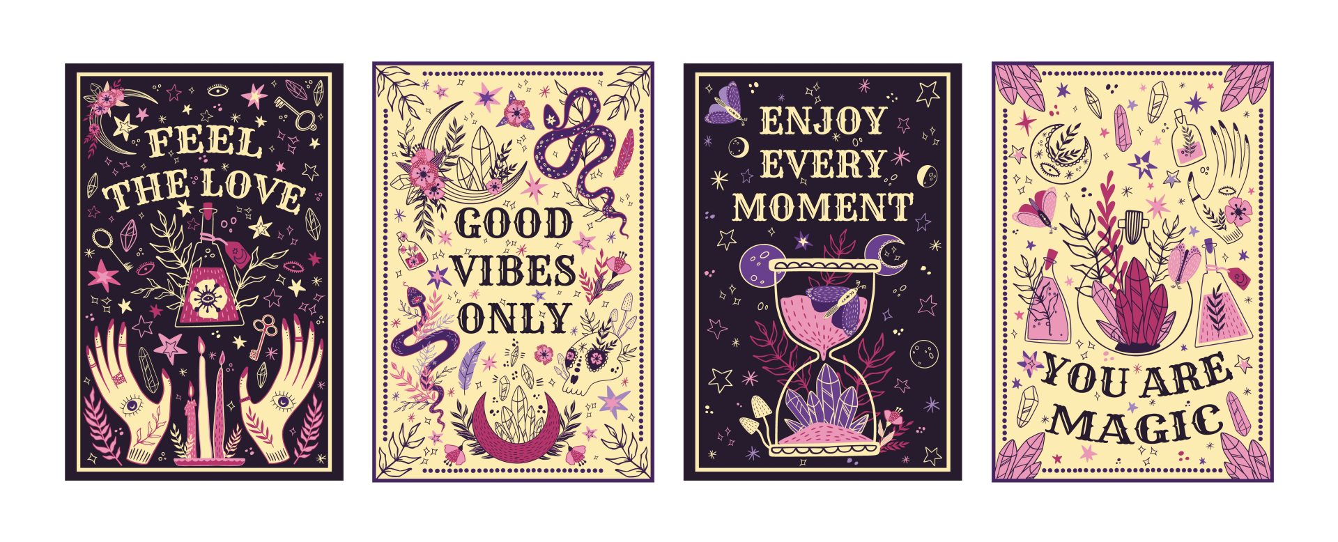 4 images of Boho good vibes.